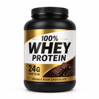 Poudre de protéines de lactosérum 100% Double Rich Chocolate 24g de protéines 5.5g de BCAA Aliment naturel de qualité alimentaire pour adultes OEM Marque privée