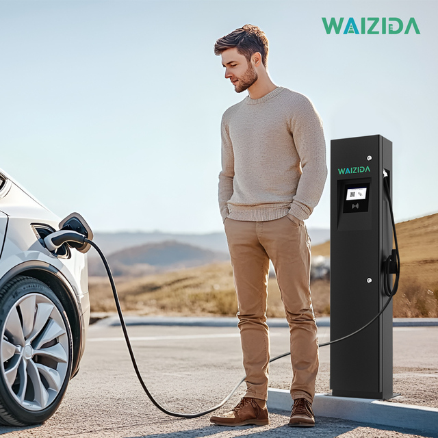 IP65 44kW AC EV Charging Station Pedestal Charger for Outdoor & Indoor Commercial Installation