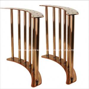 Base de Mesa de Comedor de Metal de Diseño Art Deco de Primera Calidad EX209, Patas de Acero Inoxidable Espejadas, Forma Irregular, Diseño Único, para Uso en Exteriores - Product Image 2