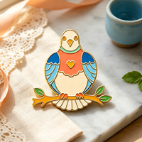 Nouvelle Offre Spéciale : Épingles en Émail Mignonnes en Forme de Pigeon, Badges Personnalisables avec LOGO, Accessoire de Mode, Artisanat Métallique, Épingles de Revers en Forme d'Oiseau pour Cadeau