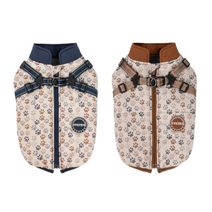 Áo khoác liền thân mùa đông cho chó cưng, chất liệu polyester, có đệm, kiểu Anh, mã D40517 - Bán buôn cho chó nhỏ/vừa, kiểu dáng dễ thương Bichon Frise - Product Image 5