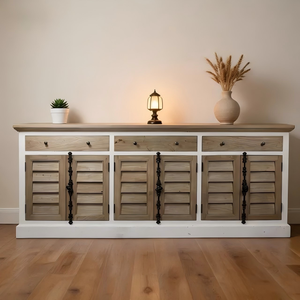 Europe Dressoir Madia <b>6</b> Doors Credenza Sideboard Buffet Storage Cabinet with 3 <b>Drawers</b> Set - Product Image 3