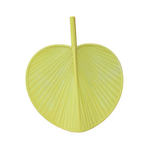 Palm Leaf Fan Large Yellow Plastic Manual Handheld Cooling Fan Household Summer Use Lightweight Design - Product Image 4