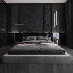 Ensemble de chambre d'hôtel de luxe moderne 5 étoiles Mobilier en mélamine double taille pour hôtels et hôpitaux - Product Image 3