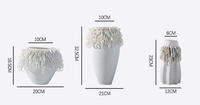 Vase en céramique blanc de conception spéciale imprimé en 3D pour la décoration du salon