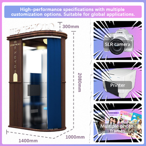 जिपई ऑल-इन-वन फोटोबूथ सेल्फ सर्विस रेंटल लकड़ी की ई फोटो बूथ मशीन - Product Image 2