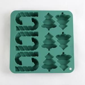 Christmas Tree Cookie Mold <b>Silicone</b> Bakeware 4Pcs Oven Safe Dishwasher Safe Microwave Safe Eco-Friendly Holiday Baking <b>Tools</b> - Product Image 4