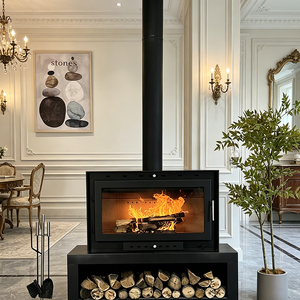 Poêle à bois d'intérieur TH-830 pour chauffage hivernal, cheminées <span class=keywords><strong>en</strong></span> <span class=keywords><strong>fonte</strong></span>, encadrements <span class=keywords><strong>de</strong></span> foyer modernes <span class=keywords><strong>de</strong></span> style mobilier, autoportants - Product Image 1