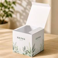 Boîtes pliantes en papier artistique écologiques pour cosmétiques, emballage de luxe pour soins de la peau