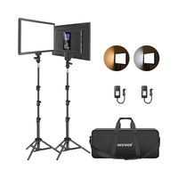 Kit de panneau lumineux vidéo LED Neewer NL-192AI de 13 pouces, lumière douce à double couleur, à intensité variable, pour accessoires de caméra de jeu