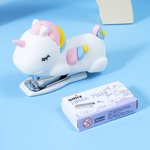 Umix Unicorn Stationery Set Mini Stapler Pen Notebook Gift Box For School Kids - Product Image 2