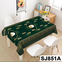 Nappe de table Ramadan en PVC imprimée et gaufrée avec nappe de table Ramadan en PVC