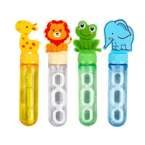 2024 Kids outdoor bubble wand toys dinosaur animal world soap bubble mini stick toys