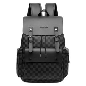 Lanchi 9003 Men's Plaid <b>Backpack</b> <b>Large</b> Capacity 36-55L Computer Interlayer Business Travel Laptop <b>Backpack</b> - Product Image 5