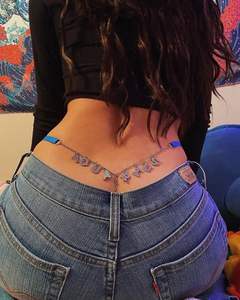 Nouveauté 2024 : Culotte string chaîne en dentelle pour <span class=keywords><strong>femme</strong></span> avec strass, signes du zodiaque et breloques lettres DIY – Sexy - Product Image 4