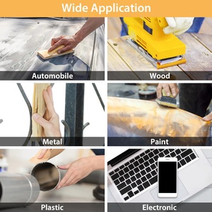 Papier abrasif 30x90mm avec support à crochet et boucle Papier abrasif imperméable en oxyde d'aluminium/carbure de silicium pour le polissage - Product Image 6