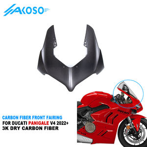 Accesorios de Carenado para Motocicleta AKOSO, Carenado Delantero 100% Fibra de Carbono para <span class=keywords><strong>Ducati</strong></span> <span class=keywords><strong>Panigale</strong></span> V4 <span class=keywords><strong>V4S</strong></span> V4R <span class=keywords><strong>2022</strong></span>+ - Product Image 1