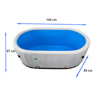Baignoire à glace gonflable XL portable Mega pour adultes, récupération sportive, 1-2 personnes, PVC + couverture Drop Stitch