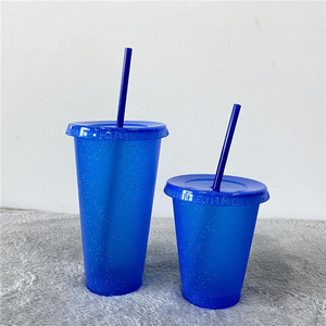 USA LGBT <strong>Pride</strong> 16oz 24oz glitter Reusable Frosted plastic ice cold Collection Pack Of 5 Reusable glitter Cups for cold water drinks - Product Image 6