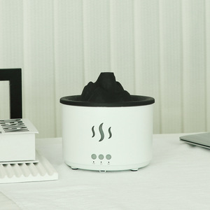 Diffuseur d'aromathérapie volcanique créatif à effet de fissure volcanique creuse, humidificateur flamme 400 ml avec fonction de minuterie, alimenté par courant alternatif - Product Image 6