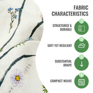 Tissu sergé fin en mélange de laine et de lyocell à texture slub imprimée sur mesure de haute qualité pour vêtements de mode - Product Image 2