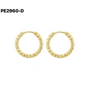Pendientes de aro Amy Amy chapados en plata con forma de pirámide 2,5*12 para mujer, regalo de joyería de moda - Product Image 2