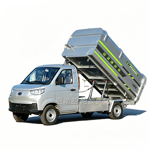Camion poubelle à chargement latéral Dongfeng New Energy 4m3, camion de voirie électrique pur avec élévateur de conteneurs - Product Image 3