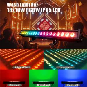 工場卸売価格 ステージライト 18x10W IP65 防水 LED ウォッシュライトバー RGBW DMX512 DJバー ナイトクラブ コンサート ディスコライト - Product Image 2