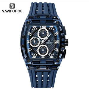 NAVIFORCE 7105 Hombres Relojes actuales Reloj de cuarzo cronógrafo resistente al agua original con caja de plástico Fabricación de reloj de pulsera personalizado - Product Image 4
