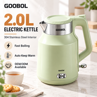 Bouilloire Électrique Sans Fil en Acier Inoxydable 304, 1500W, avec Fonction Maintien au Chaud et Arrêt Automatique, Idéale pour Hôtels, Maisons et Cuisines