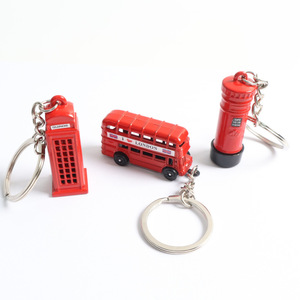 Ensemble de porte-clés <span class=keywords><strong>en</strong></span> métal London Icon, Bus rouge, Cabine téléphonique et Boîte aux lettres, Souvenir et cadeau de <span class=keywords><strong>voyage</strong></span> du Royaume-Uni - Product Image 3
