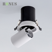 Spot LED COB encastré orientable et réglable pour plafond de chambre à coucher, 12W, 9W