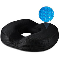 Coussin de siège ergonomique en mousse à mémoire de forme avec gel rafraîchissant, pour coccyx, hémorroïdes, orthopédique, anti-acariens, amovible