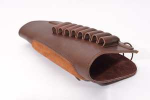 Lederen Buttstock <span class=keywords><strong>Holster</strong></span> Met Anti-Slide Lussen Jagers Munitie Hoes Met Suède Pad Jacht Cadeau Voor Mannen - Product Image 5