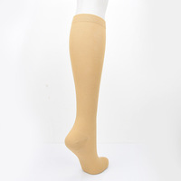 Chaussettes de compression unies pour femmes et hommes, soutien des varices, chaussettes élastiques de course pour infirmières, enveloppement du mollet
