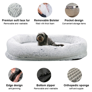 Hersteller Luxus-Hundebett aus Schaumstoff, orthopädisch, strapazierfähig, extra groß, flauschig, riesiges Haustier-Hundebett - Product Image 2