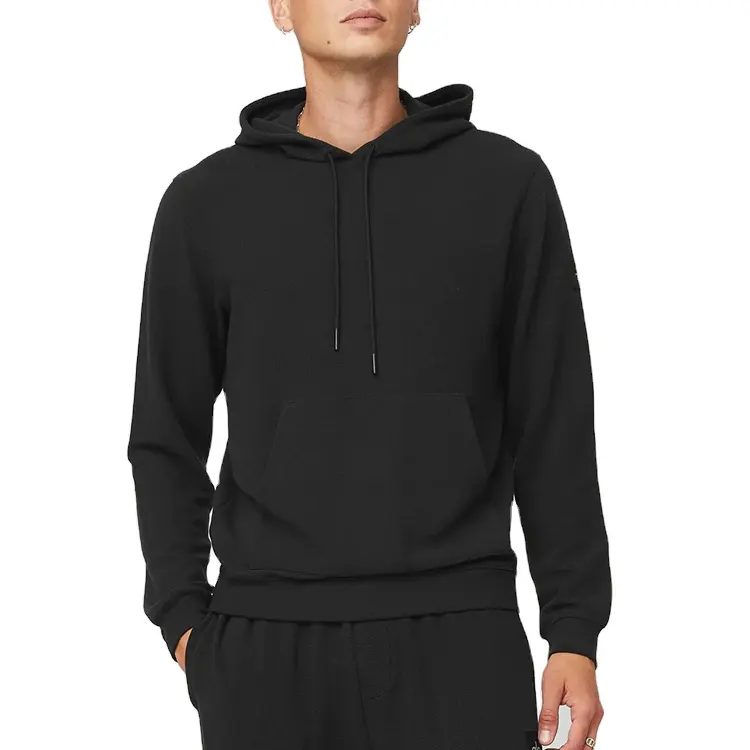 Sweats à capuche pour hommes avec logo personnalisé Pull-over en molleton de coton à manches longues Sweat-shirt actif et respirant pour hommes