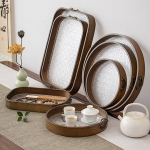 <span class=keywords><strong>Plateau</strong></span> de service en bois d'acacia massif, plusieurs tailles disponibles, expédition immédiate, anti-déformation (-10 à 70°C), idéal pour charcuterie et petit-déjeuner, style charpentier ancien - Product Image 2