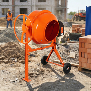 Mélangeur de mortier et de béton automatique économique avec pompe, moteur 1000W, haute efficacité, productivité 3m³/h, malaxeur à ciment portable de petite taille - Product Image 1