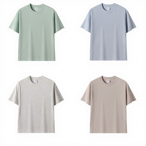 230GSM 100% Cotton Vintage Wash T Shirt Oversized Loose Crew <b>Neck</b> Short Sleeve Tee for Men - Product Image 3