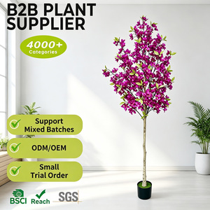 Silk Printed <strong>Artificial</strong> Bougainvillea 180cm Faux Purple <strong>Flower</strong> Potted for Garden Pergola Patio <strong>Trellis</strong> Wall Decor Graduation - Product Image 1