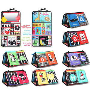 SUNNUO 2025 recién nacido tiempo de barriga espejo de tela plegable educación infantil juguetes sensoriales para hacer sonidos y roer - Product Image 5