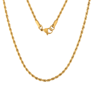 Collier et bracelet hip-hop en acier inoxydable 316L KRKC, plaqué or véritable 18 carats, chaînes torsadées pour hommes, colliers pour femmes - Product Image 1