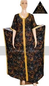 Hot Selling Women Ethnic Clothing Muslim Abaya African Dashiki <b>Kaftan</b> Dress Adults Rayon With Big Hijab Set - Product Image 3