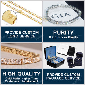 <span class=keywords><strong>Bracciale</strong></span> Tennis con Diamanti Coltivati in Laboratorio Certificati IGI per <span class=keywords><strong>Uomo</strong></span>, in Oro 10K 14K 18K o Argento 925, <span class=keywords><strong>Collana</strong></span> Tennis con Diamanti Sintetici - Product Image 4