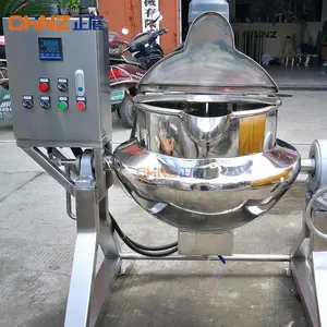 Công Nghiệp Tự Động Mixer Nồi Nấu Ăn Nồi Điện Sưởi Ấm Vệ Sinh Thực Phẩm Jacketed Ấm Đun Nước Với Khuấy