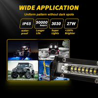12V/24V 27 W Voiture LED Travail Barre Lumineuse 27 W LED Pod 3030 LED Projecteur Phare Étanche pour Voiture Camion 4x4 SUV ATV Marine