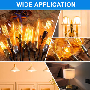 หลอดไฟ LED G95 E26 <span class=keywords><strong>4W</strong></span> แบบโบราณหรี่แสงได้ไส้หลอดสีเหลืองอำพัน E27สำหรับตกแต่งบ้าน - Product Image 5
