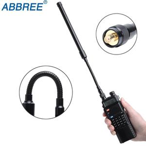 <span class=keywords><strong>Antena</strong></span> Táctica ABBREE 148 de Cuello de Cisne con Conector SMA Hembra para Radios Bidireccionales Baofeng UV-5R UV-82 de 144 Mhz/430 Mhz, <span class=keywords><strong>Antena</strong></span> VHF <span class=keywords><strong>UHF</strong></span> - Product Image 2