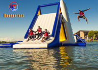 Parque acuático inflable grande, precio de fábrica, Parque Acuático inflable flotante con muchos juegos acuáticos divertidos